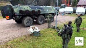 Svenska Yle live:  Försvarsmakten hälsade på i Ebbo daghem under den stora krigsövningen i Borgå: 27.11.2019 10.54