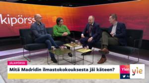 Jälkipörssi: "En usko ollenkaan näihin ilmastokokouksiin": 17.12.2019 09.44