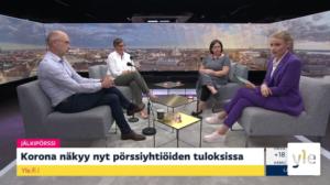 Pörssiyhtiöiden tulosten koronavaikutus. Yhdysvalloissa korona sulkee taloutta. Matkailu elpyy ja ravintolarajoituksia puretaan. Elvytysrahastosta apua EU:n talouteen: 14.07.2020 08.30