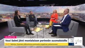 Vexi Salmen perintö. Tiukka taidekritiikki. Kertomuksen vaarat. Tarinallisuus työntyy kaikkialle.: 10.09.2020 08.19