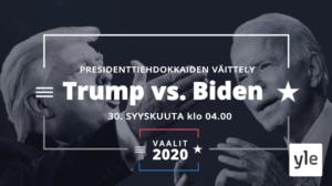 USA:n presidentinvaalidebatit: 30.09.2020 05.45