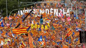 Jopa miljoona ihmistä marssi Barcelonassa Katalonian itsenäisyyden puolesta: 12.09.2018 10.58