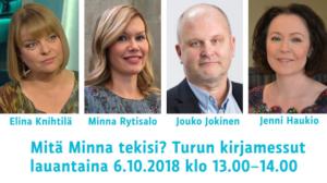 Turun Kirjamessut: Mitä Minna tekisi?: 06.10.2018 13.58