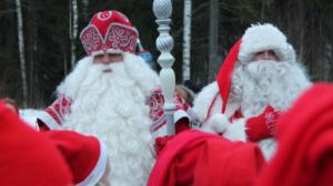 Pakkasukko ja joulupukki paiskaavat kättä valtakunnan rajalla : 20.12.2018 11.09