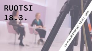 Abitreenit: Ruotsi, yo-koelähetys, kevät 2019: 18.03.2019 19.27